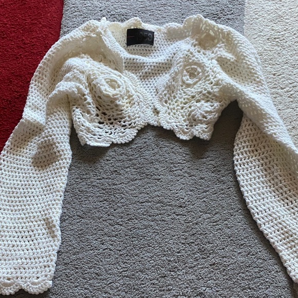 i pinco pallino Other - I Pinco Pallino Italian White Crochet Knit  girls size 8-9